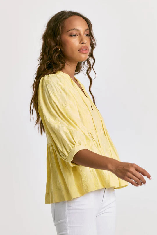 Dear John Malia Top - Yellow Dahlia