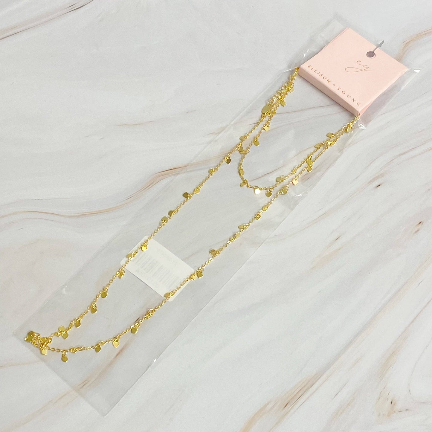 Mini Hearts Long Necklace
