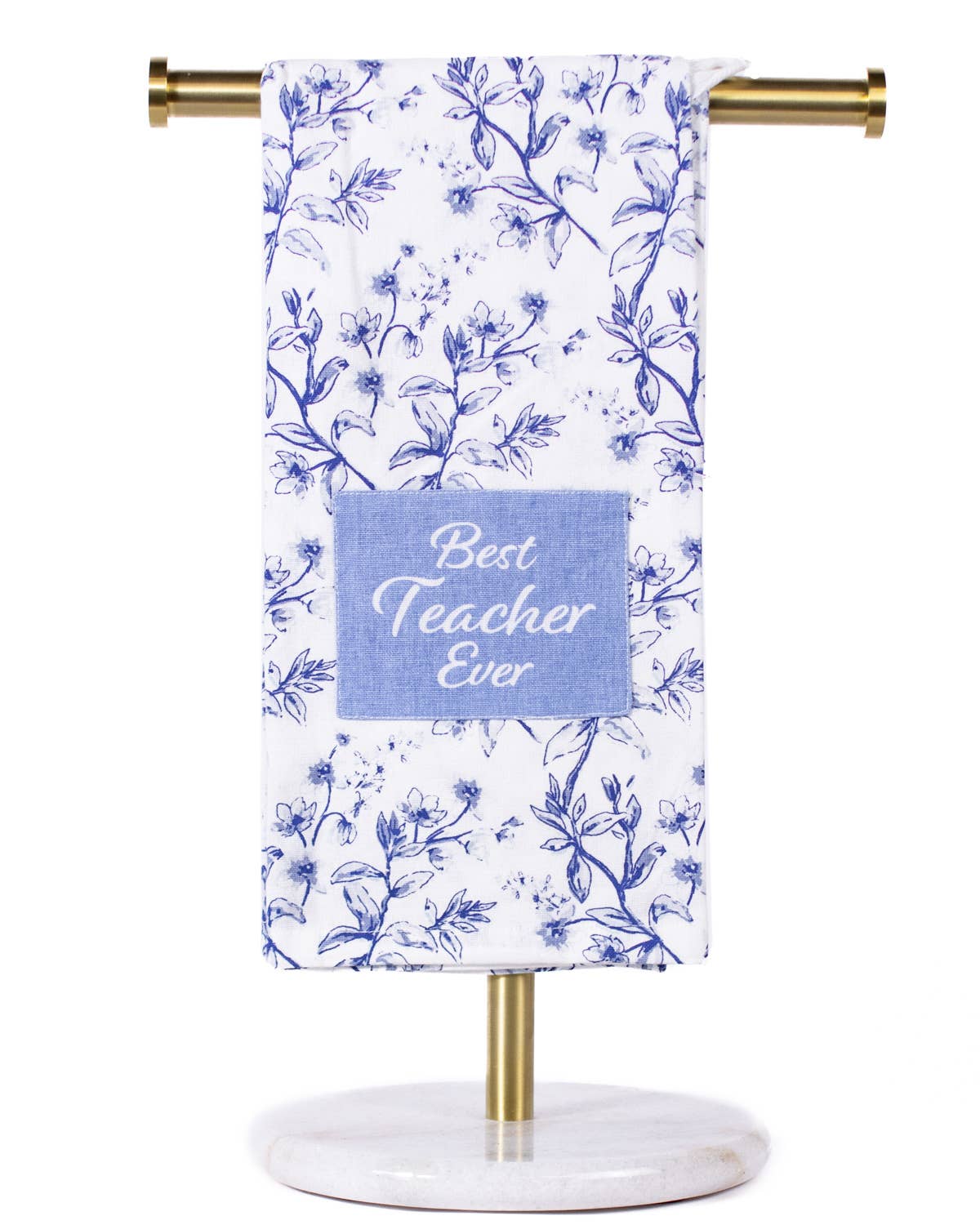 Aldridge Best Teacher Ever Hand Towel White/Blue 20x28