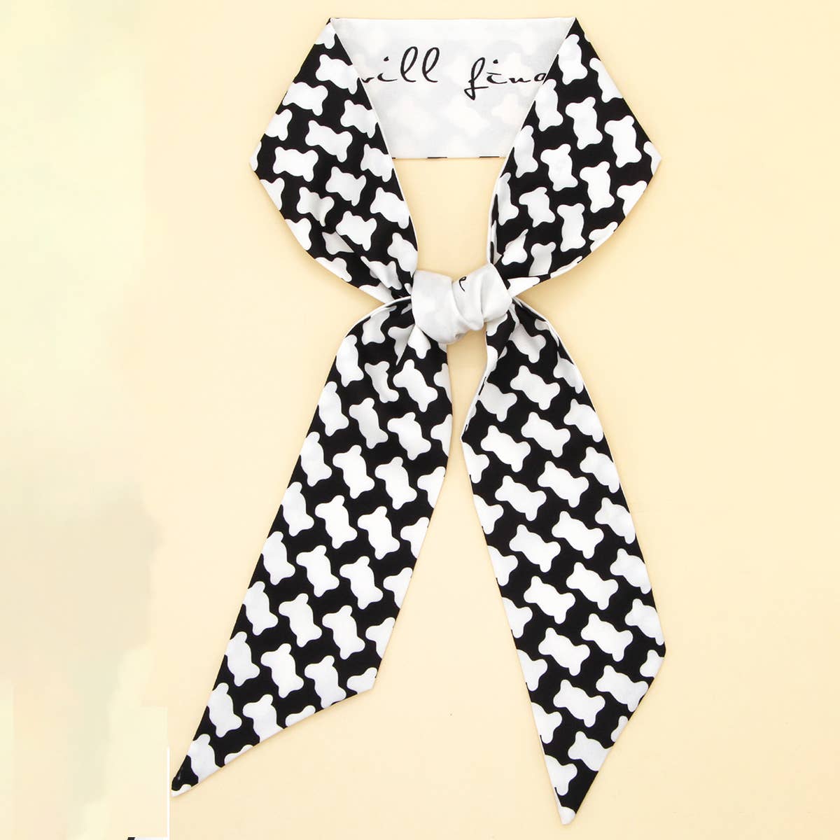 Chic Floral Letter Twilly Scarf