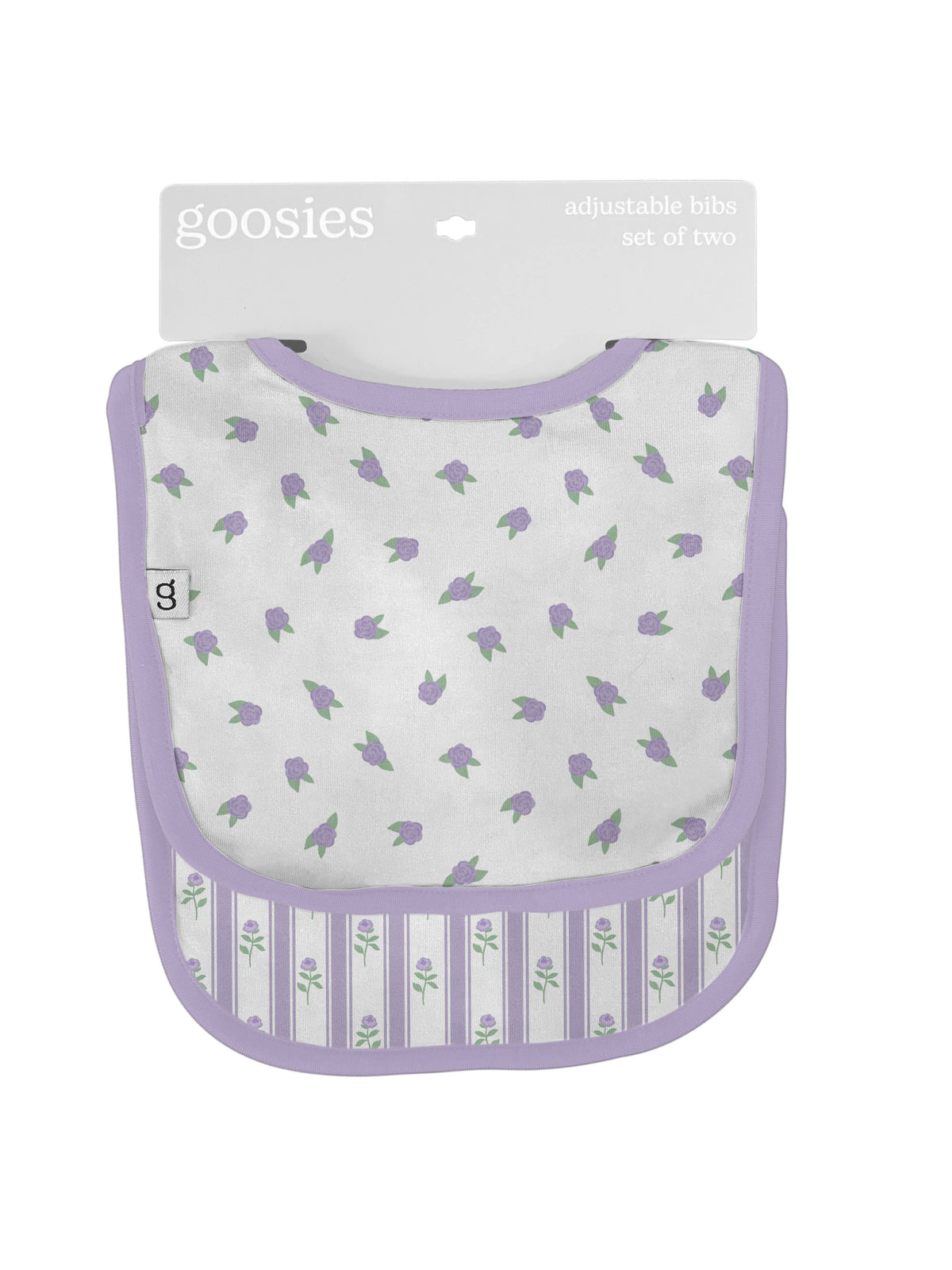 Lilac Buds Tiny Floral Bib Set