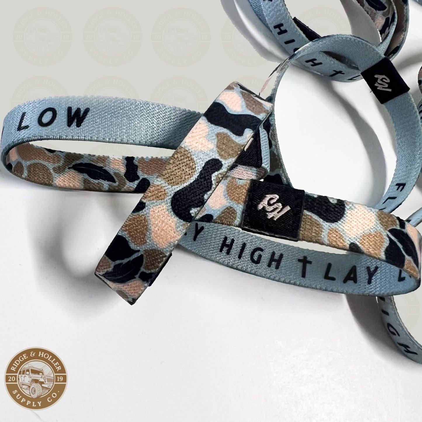 Fly High Lay Low Camo Bracelet Light Blue