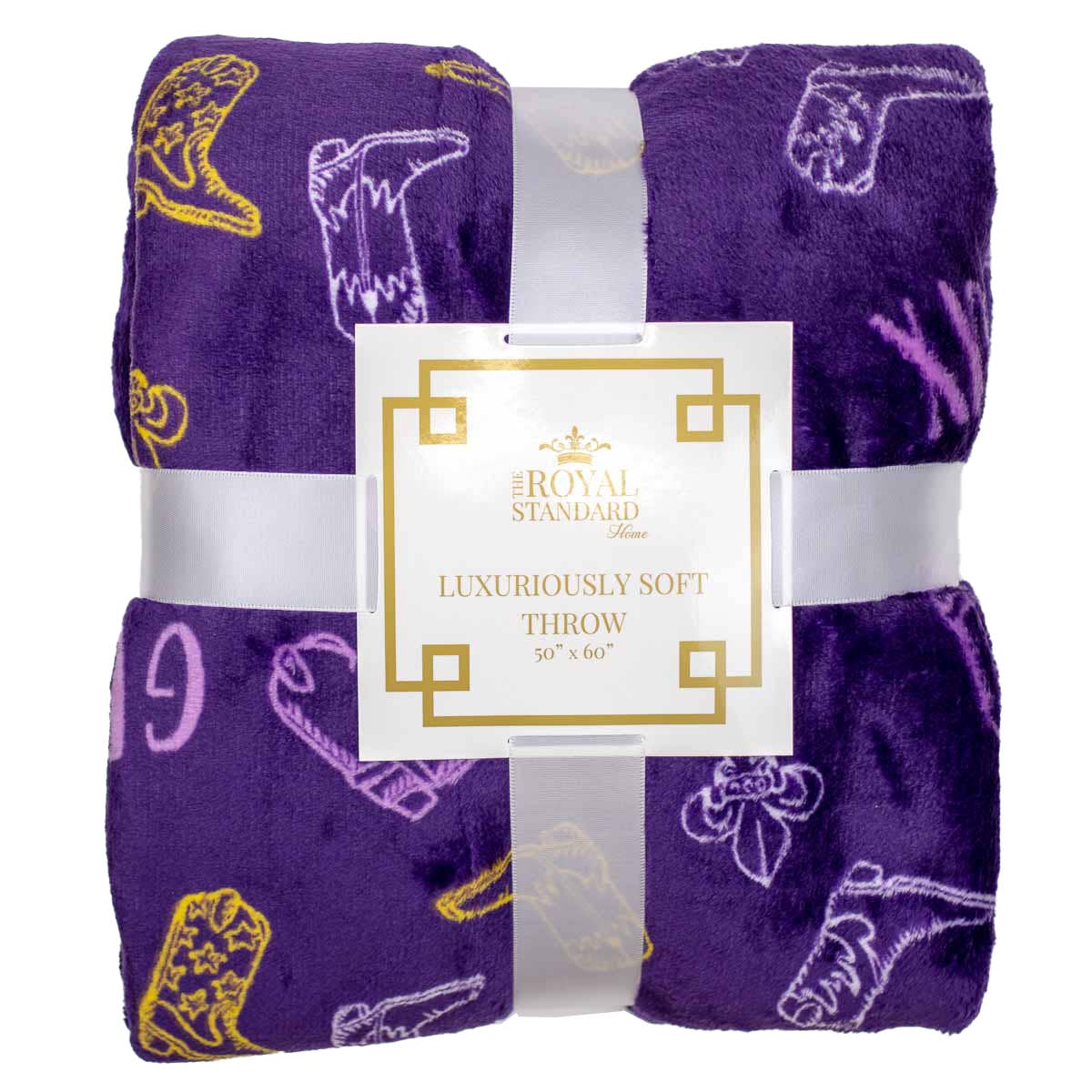 Let's Go Girls Throw Purple/Yellow/White 50x60