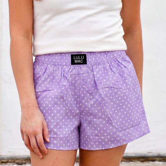 LAVENDER MINI POLKA DOT BOXER