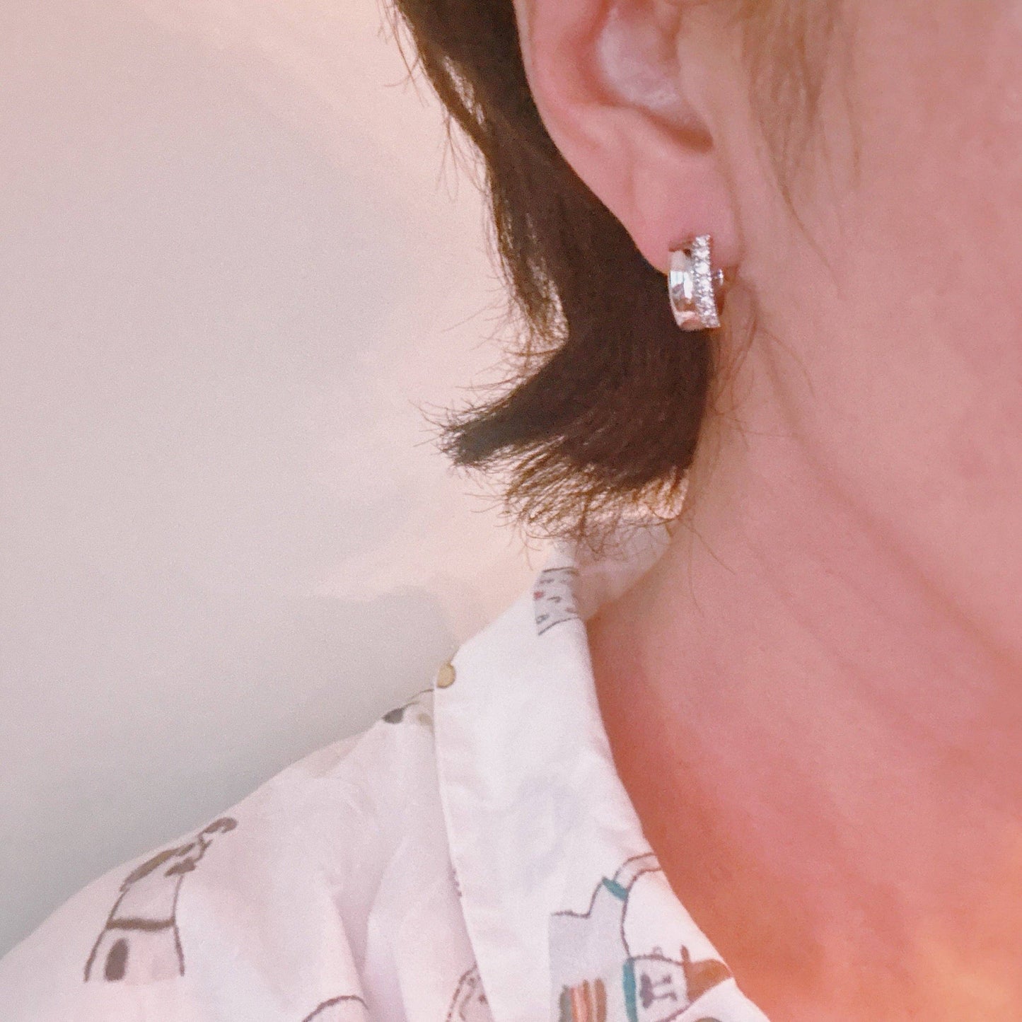 Glam Edge Huggie Earrings