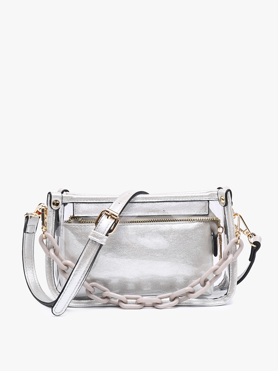 Jessica Clear Crossbody w/ Chain