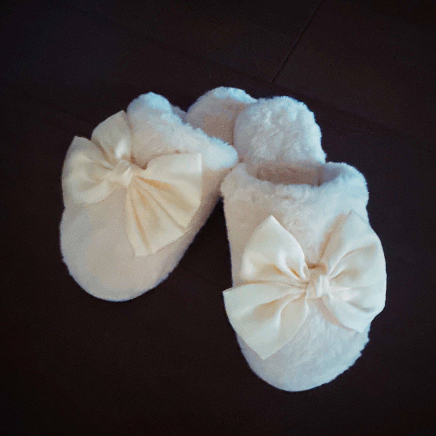 Satin Shine Fur Slippers