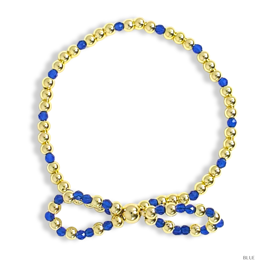 Bow Gold Filled & Swarovski Crystal Beaded Bracelet
