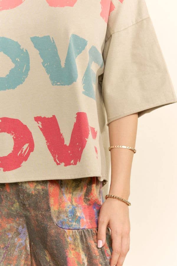 Love You More oversized tee