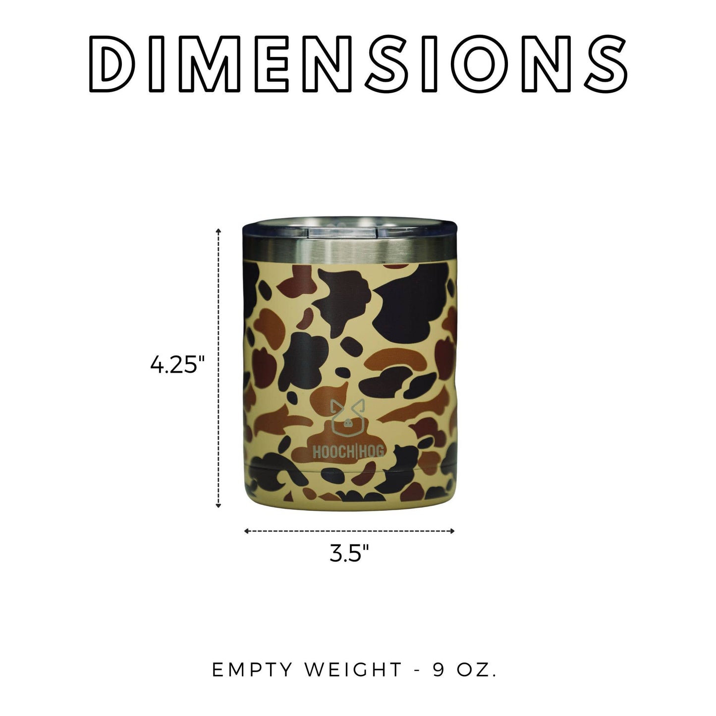 Hooch|Hog 10 oz Old School Camouflage Lowball