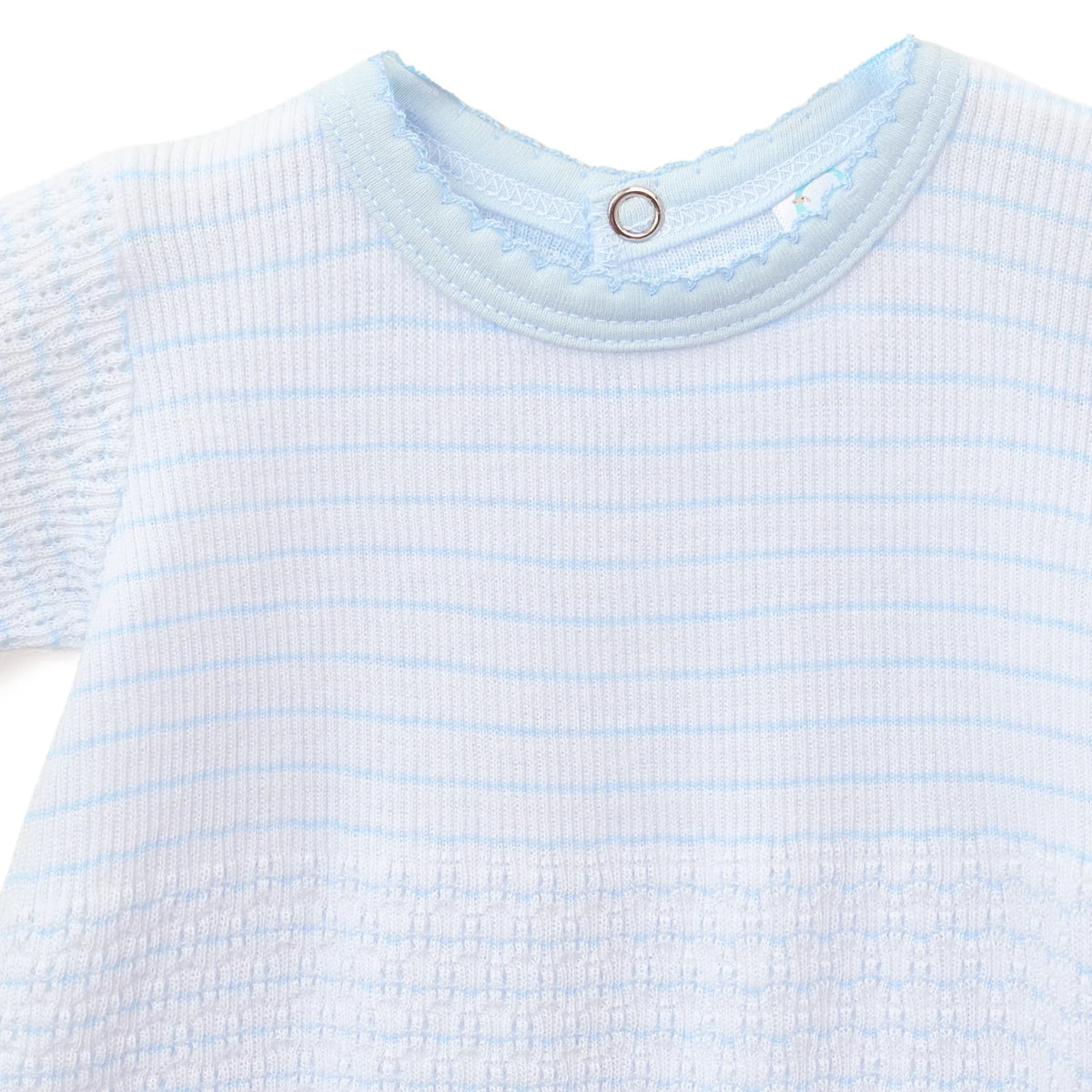 Paty Knit Pinstripe Bubble - Blue & Blue