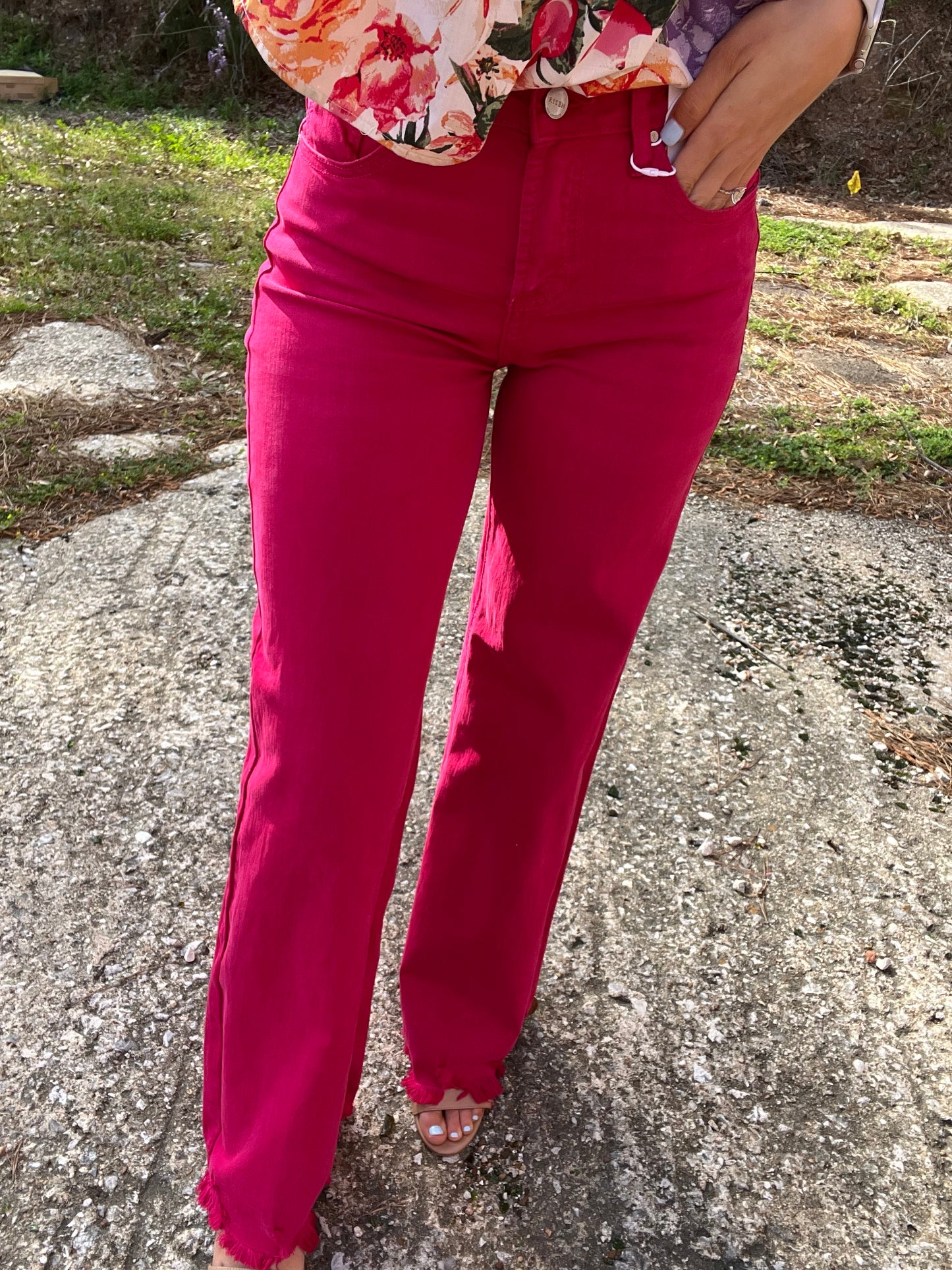 Chelsey Fuchsia Jeans