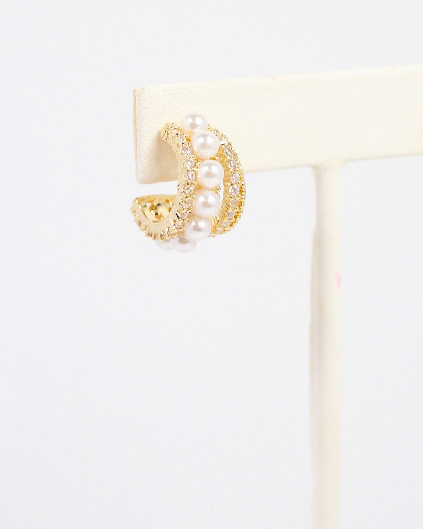 Peterson Pearl Layered Hoop Earring Gold