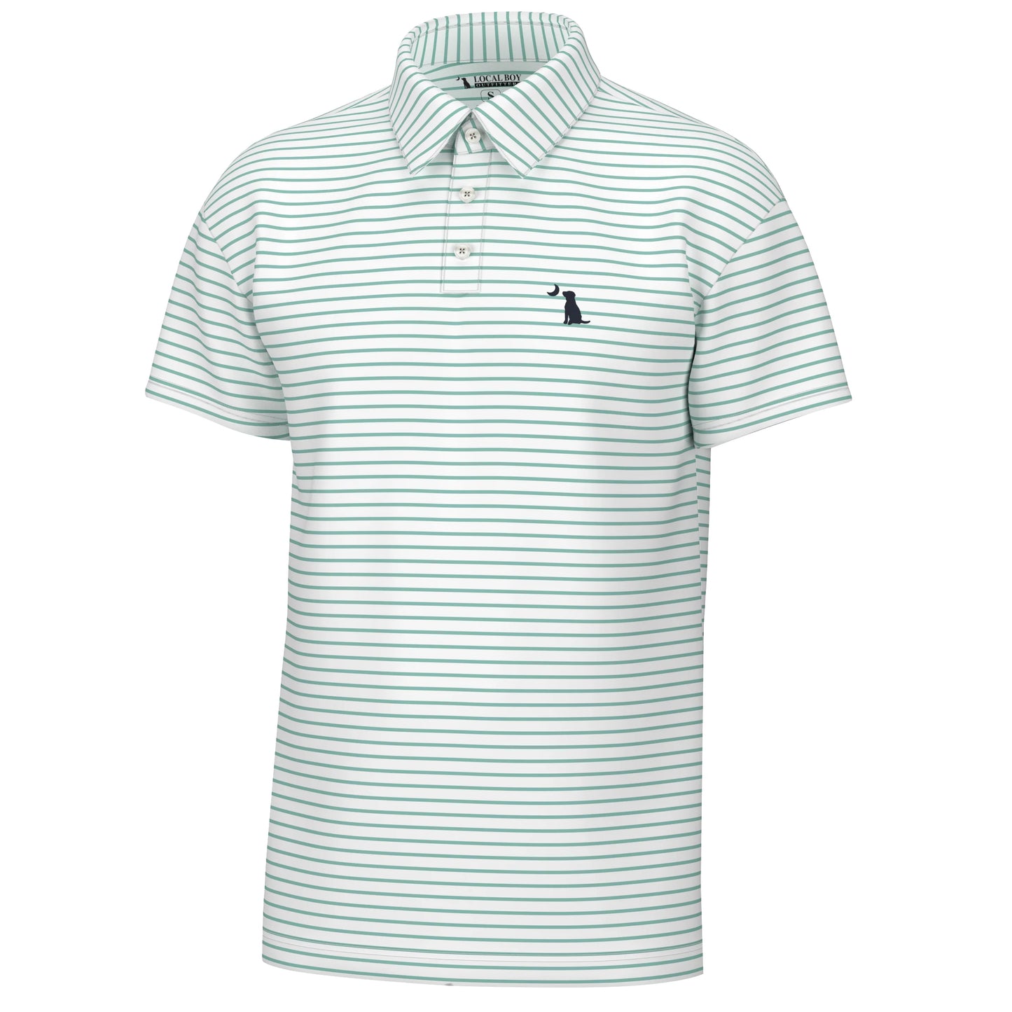 Edisto Polo - Turquoise/White