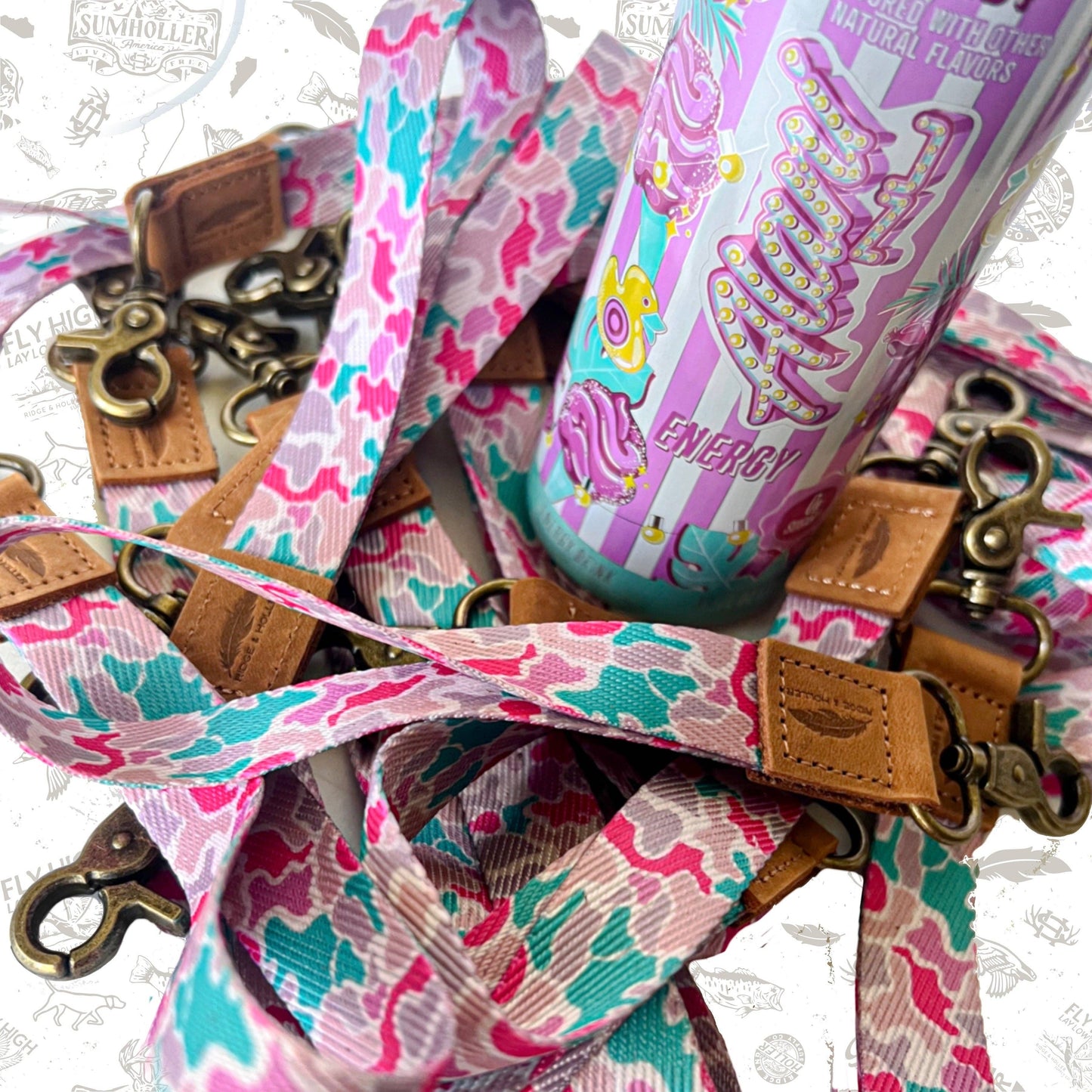 Fly High Lay Low COTTON CANDY Camo Wrist Lanyard