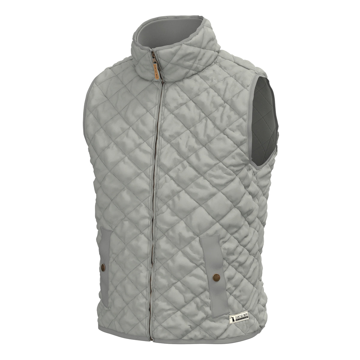 Diamond Quilted Vest - Ash