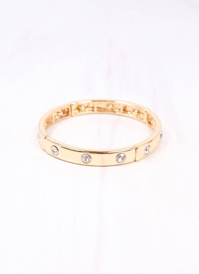 Fleischman CZ Stretch Bracelet GOLD