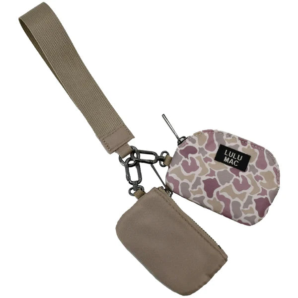 Camo Beige LM Double Pouch Wristlets