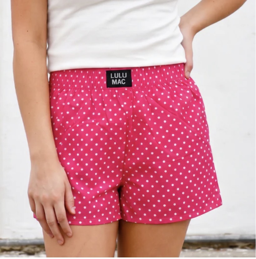 Hot Pink MINI POLKA DOT BOXER