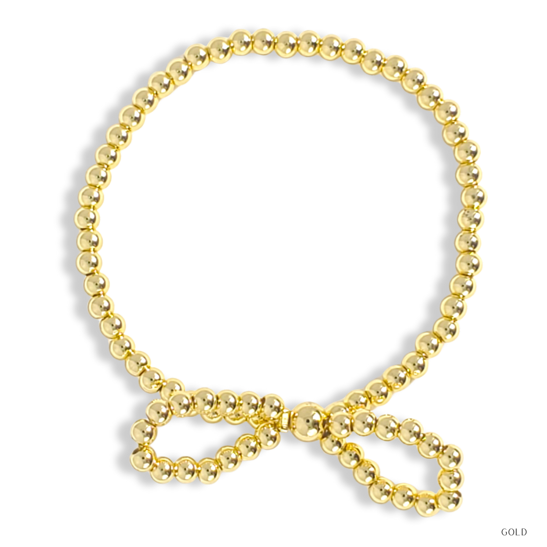 Bow Gold Filled & Swarovski Crystal Beaded Bracelet