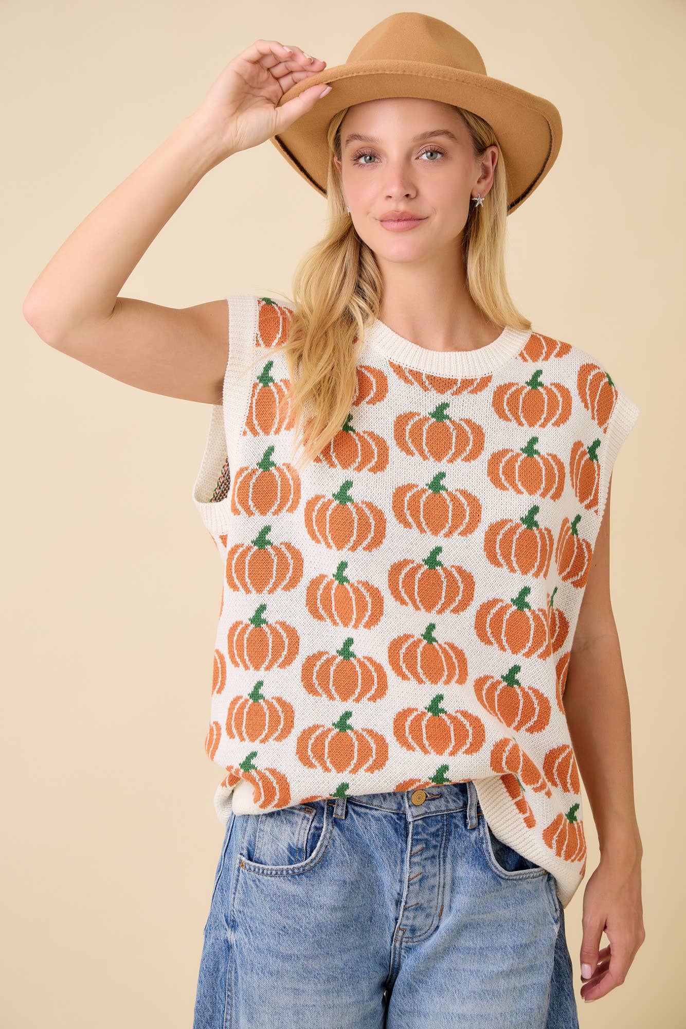 Fall Fest Sleevless Sweater Top