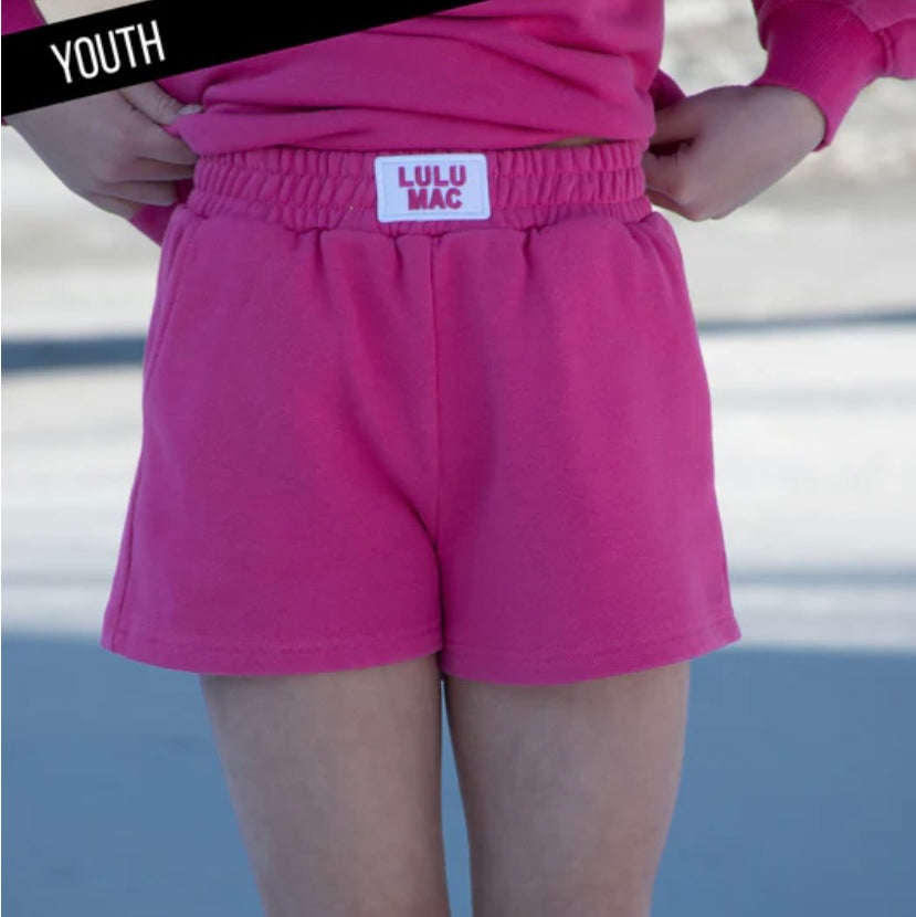 Youth Terry Shorts - Hot Pink