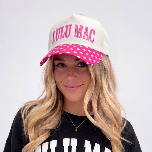 Light Pink/White Dot Cap