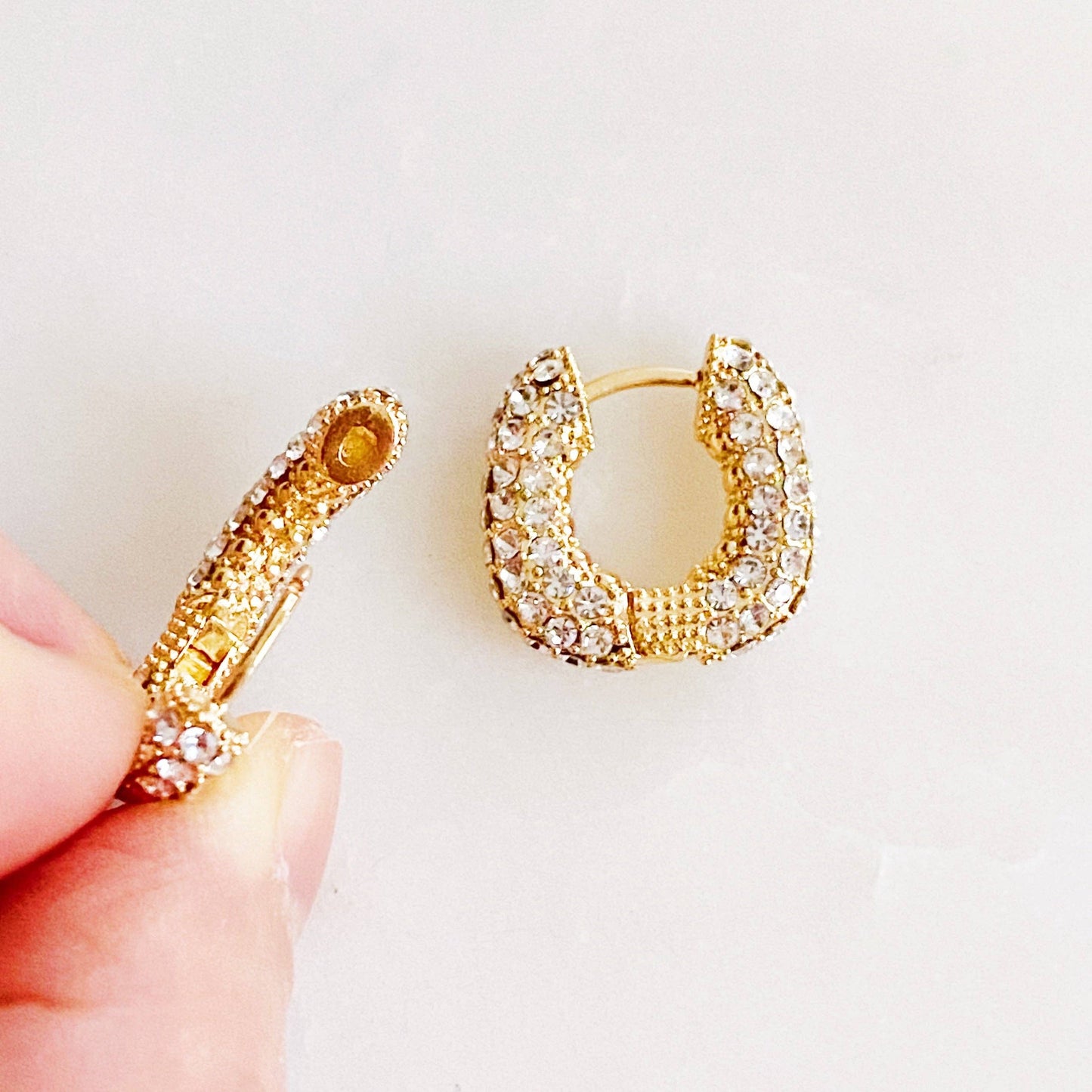Shine Up Square Hoop Earrings