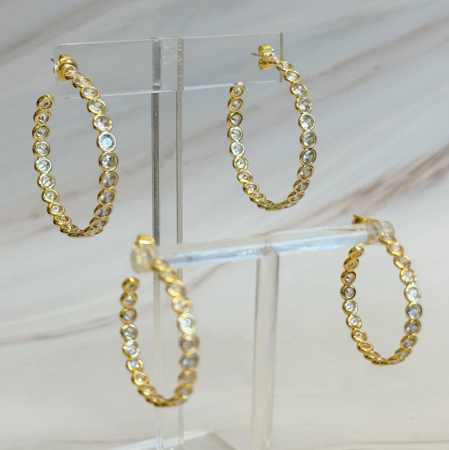 Crystal Hoop Earrings