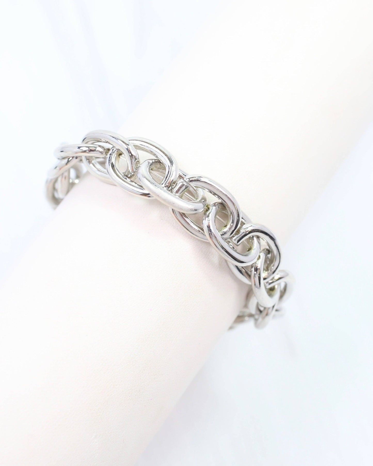 Jo Anne Stretch Bracelet Silver