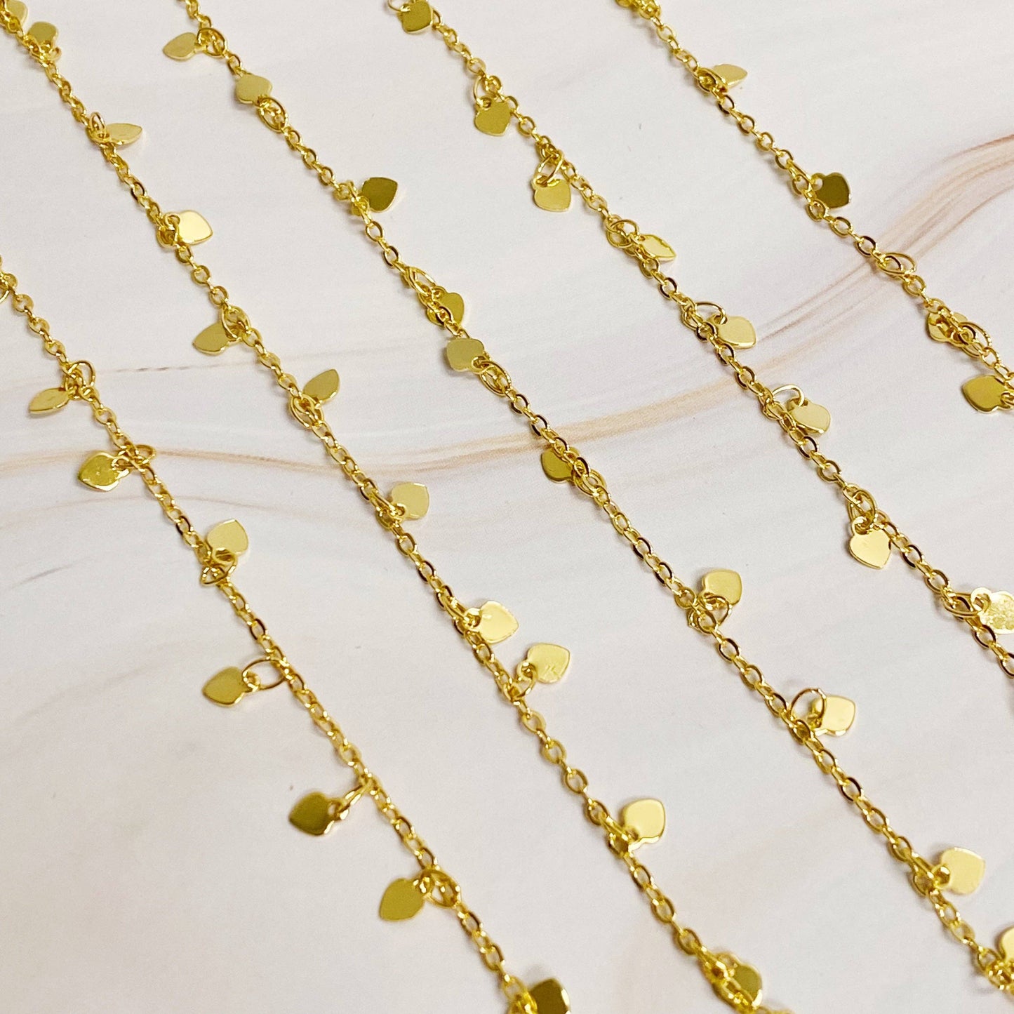 Mini Hearts Long Necklace