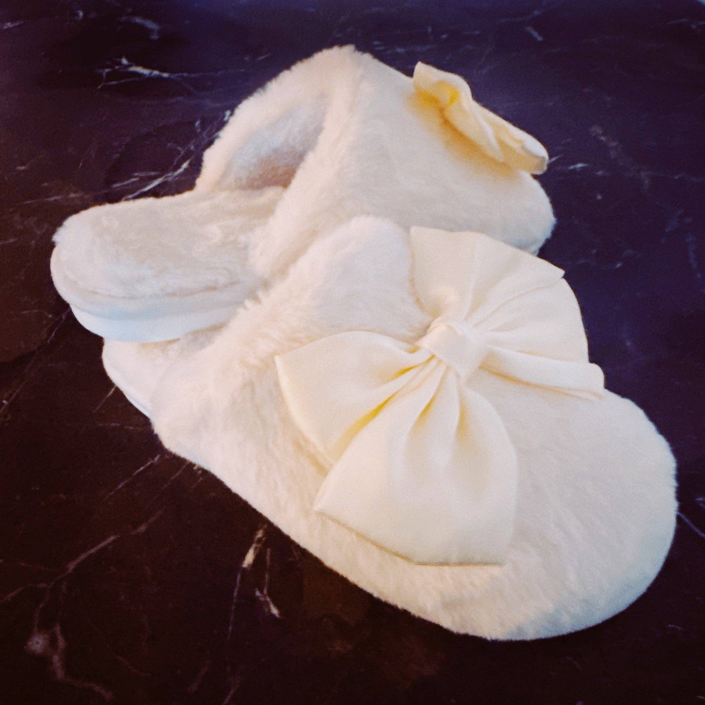 Satin Shine Fur Slippers