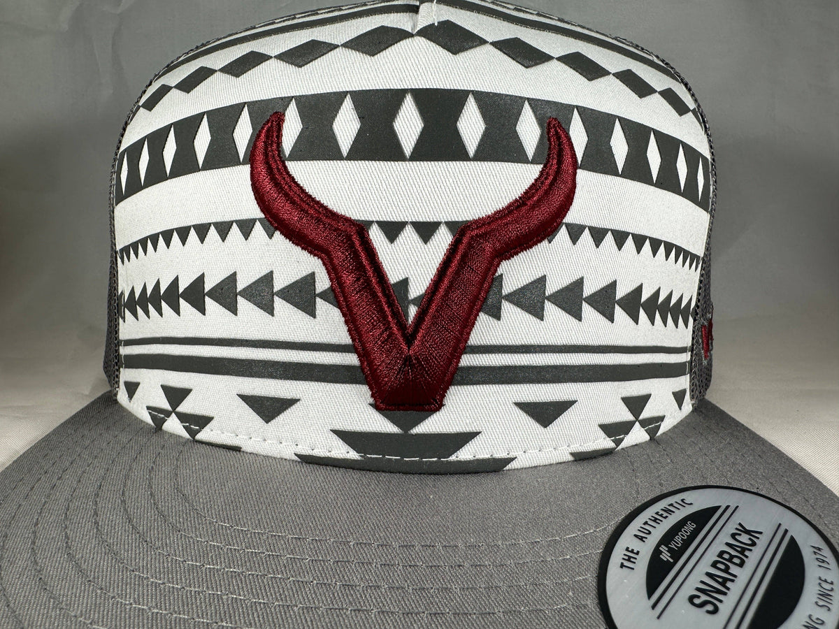 Vexil Brand - Maroon Icon - Grey/Aztec/Grey Mesh
