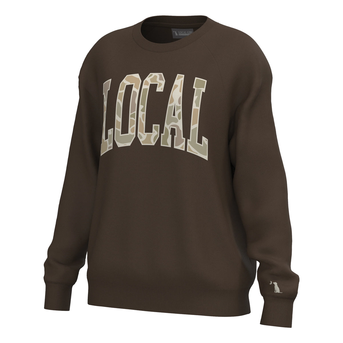 Local Girl Crescent Crew - Espresso