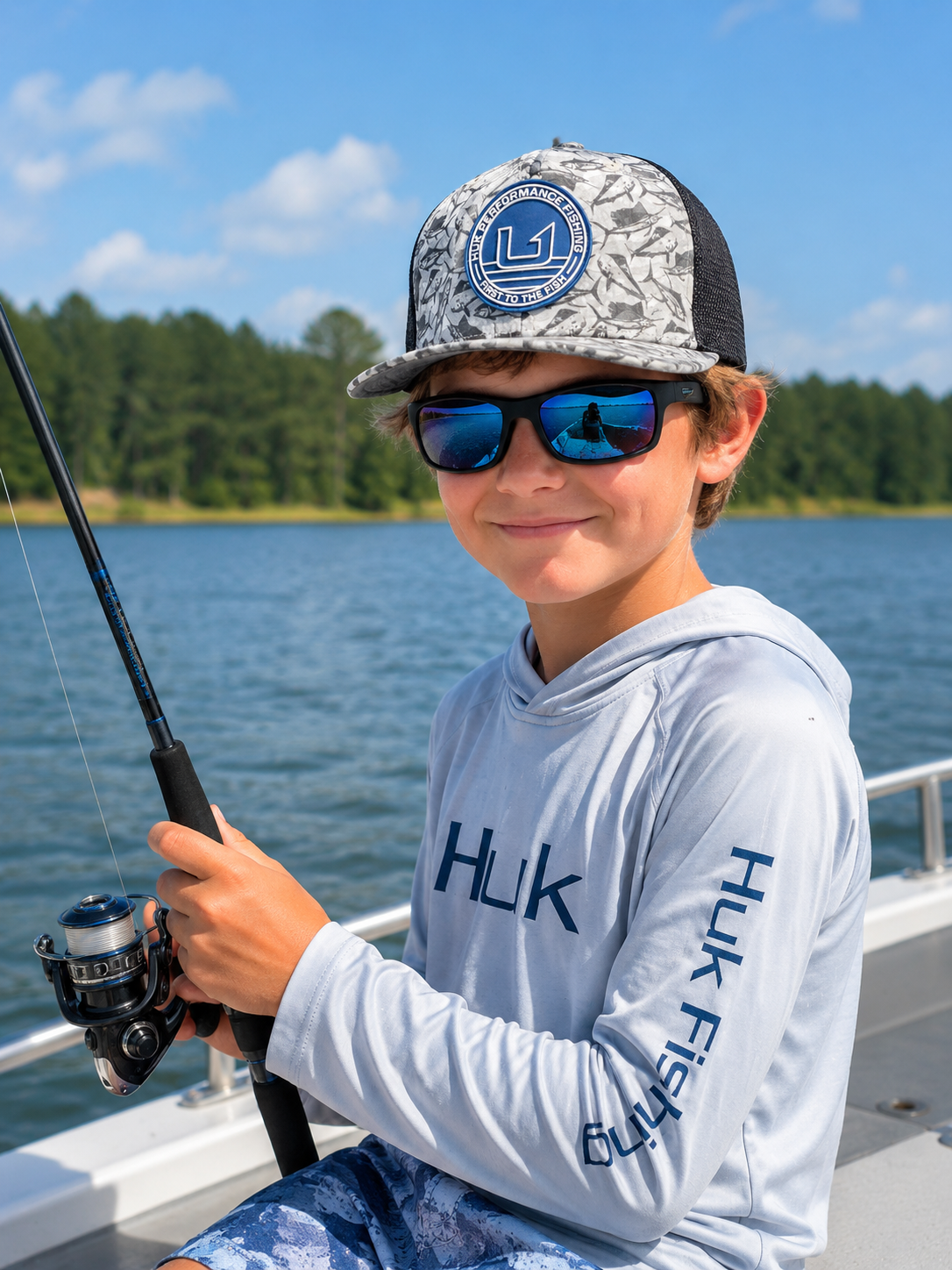 KC Printed Circle Trucker Hat - YOUTH