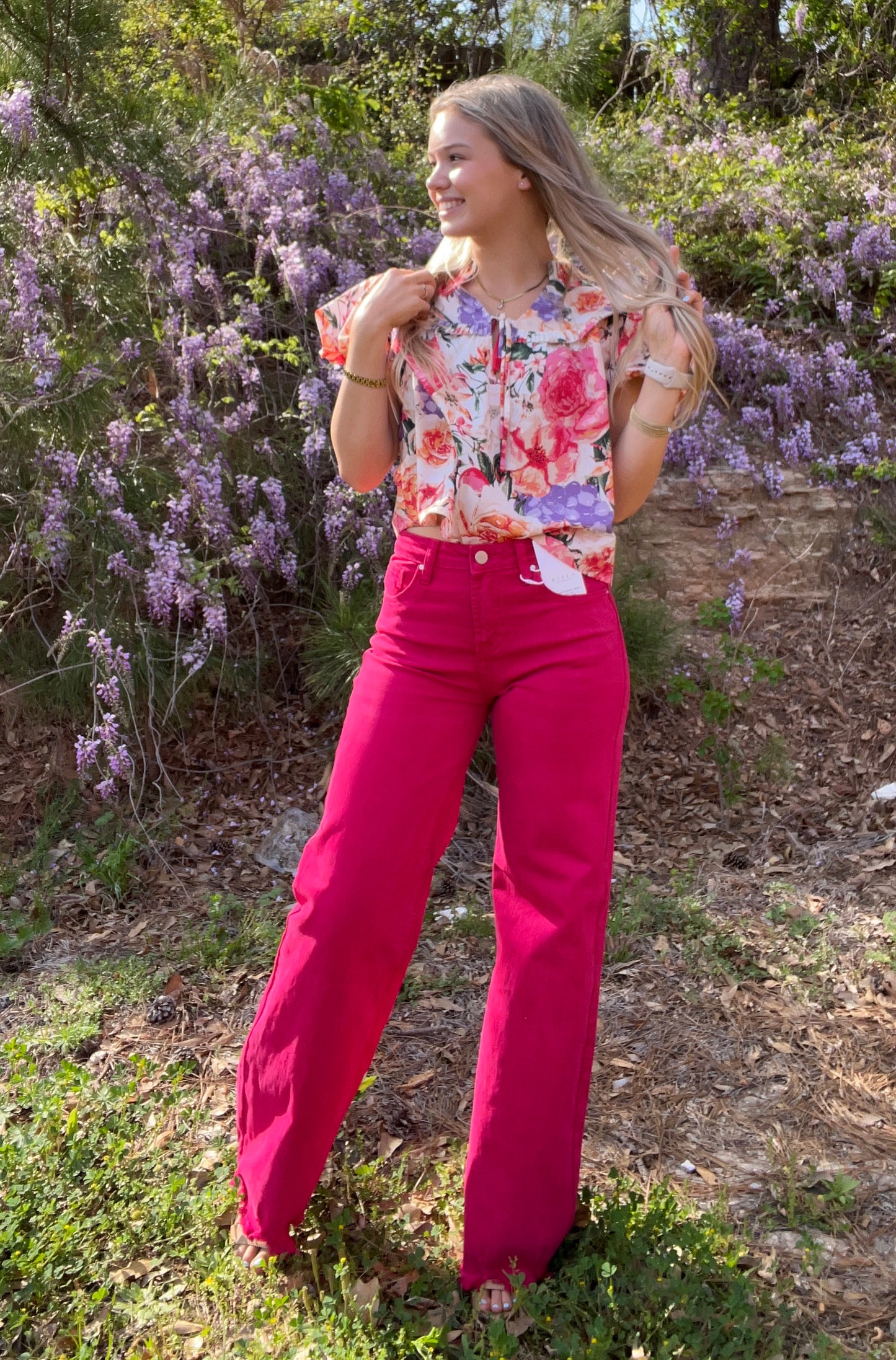 Chelsey Fuchsia Jeans