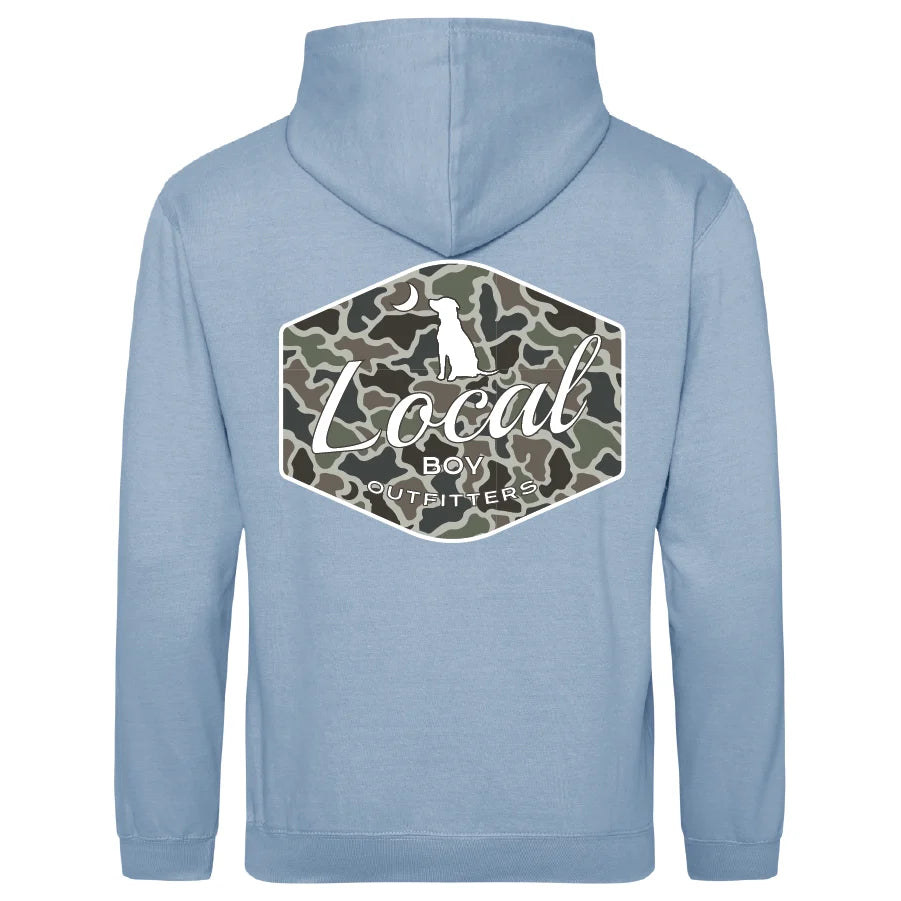 Dog & Moon Camo Badge Brushwood Hoodie - YOUTH