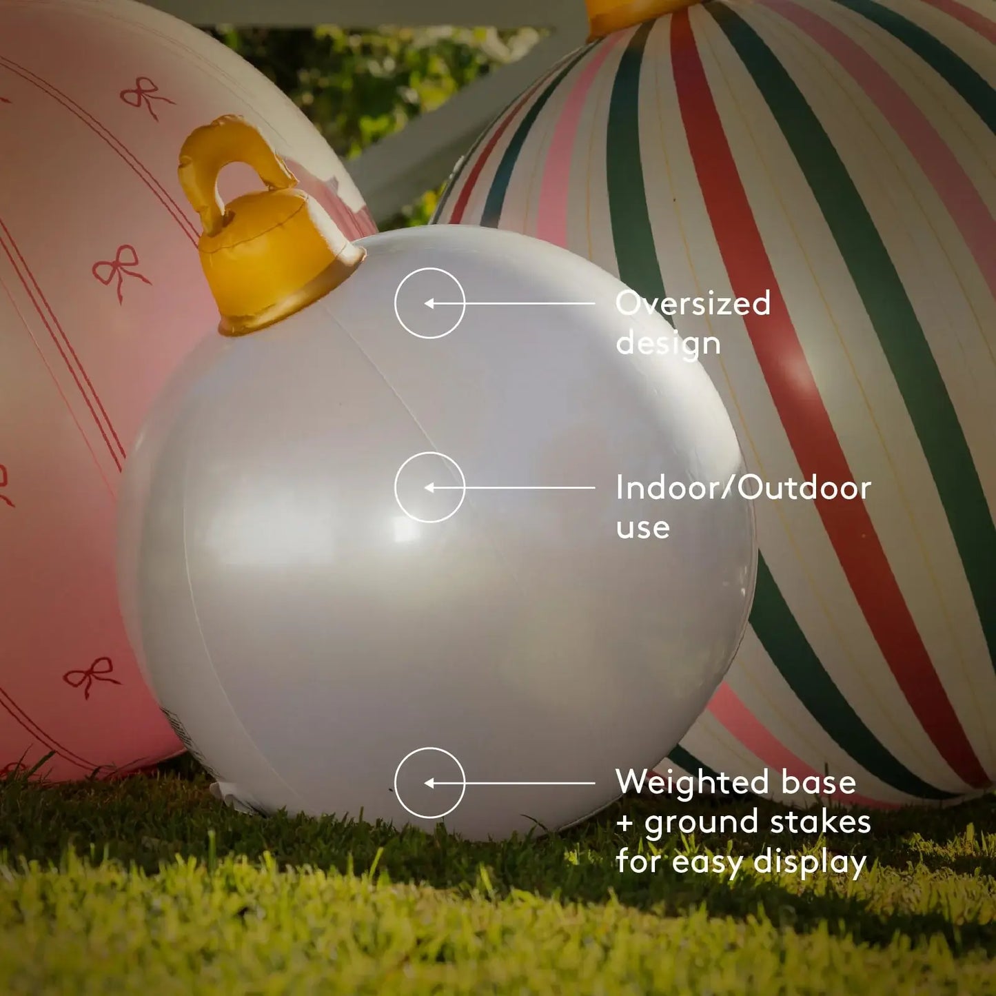 Pink Light Up Inflatable Ornaments