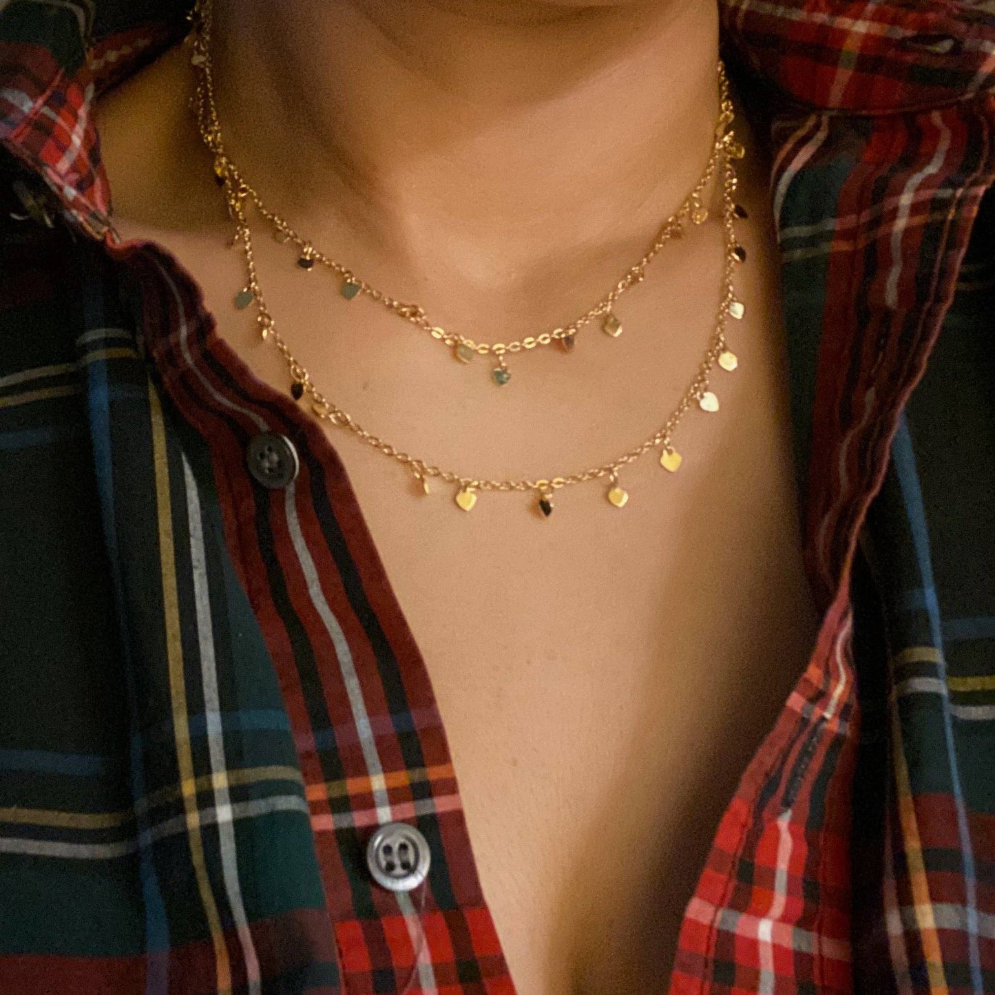 Mini Hearts Long Necklace