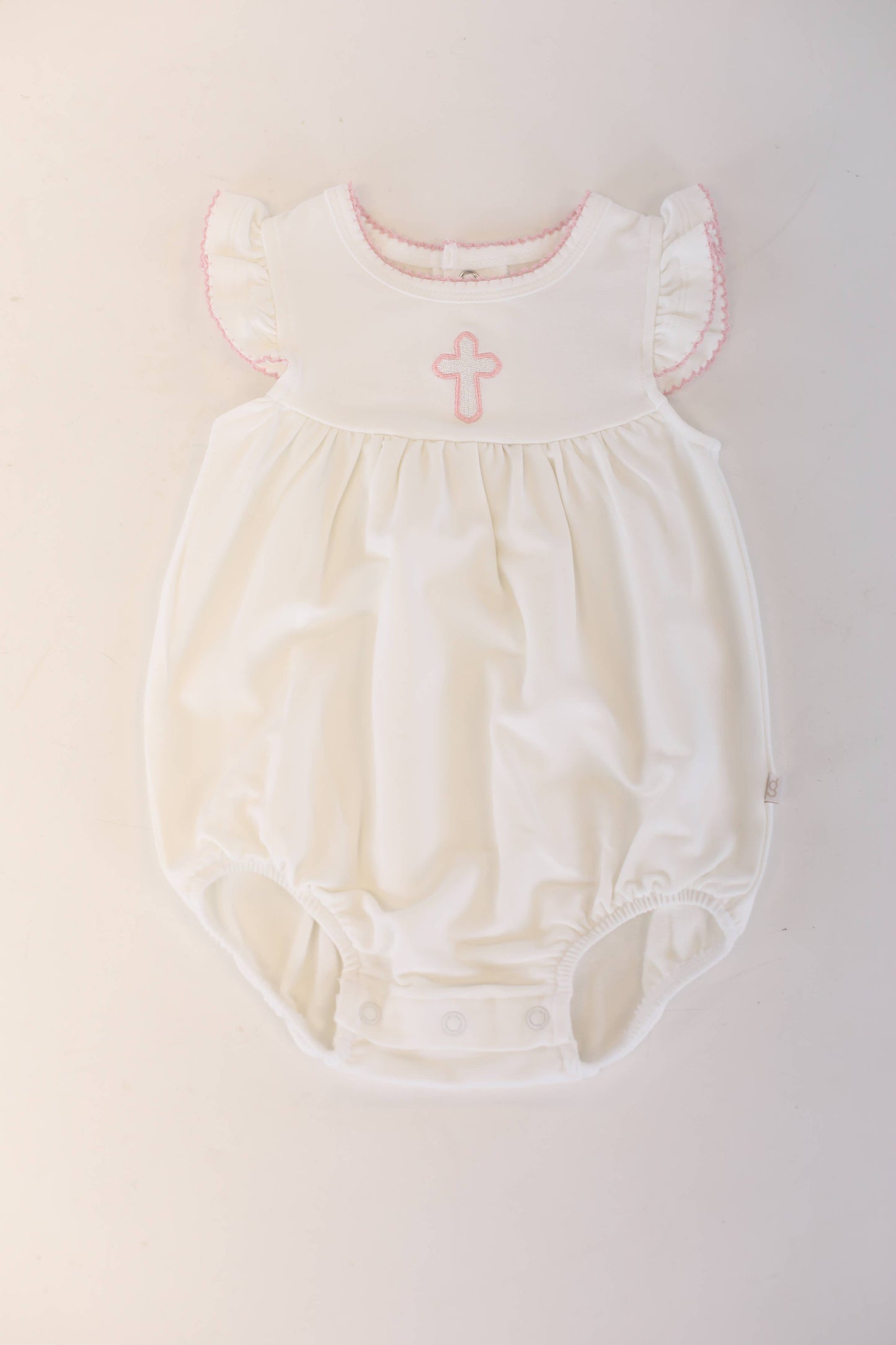Pink Cross Bubble Romper