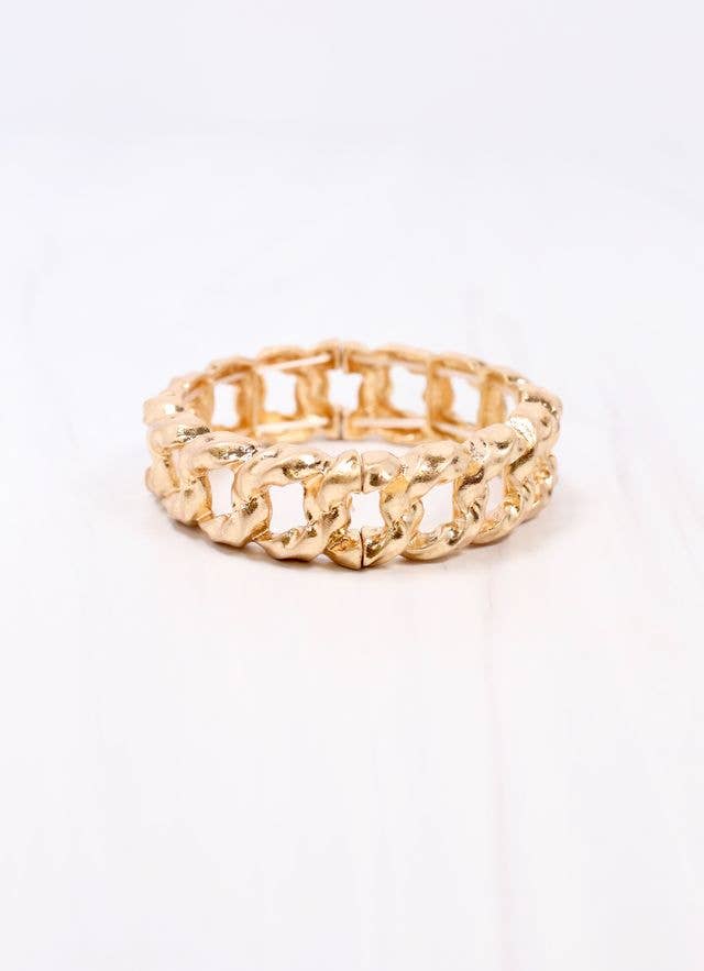 Poesy Link Metal Bracelet GOLD