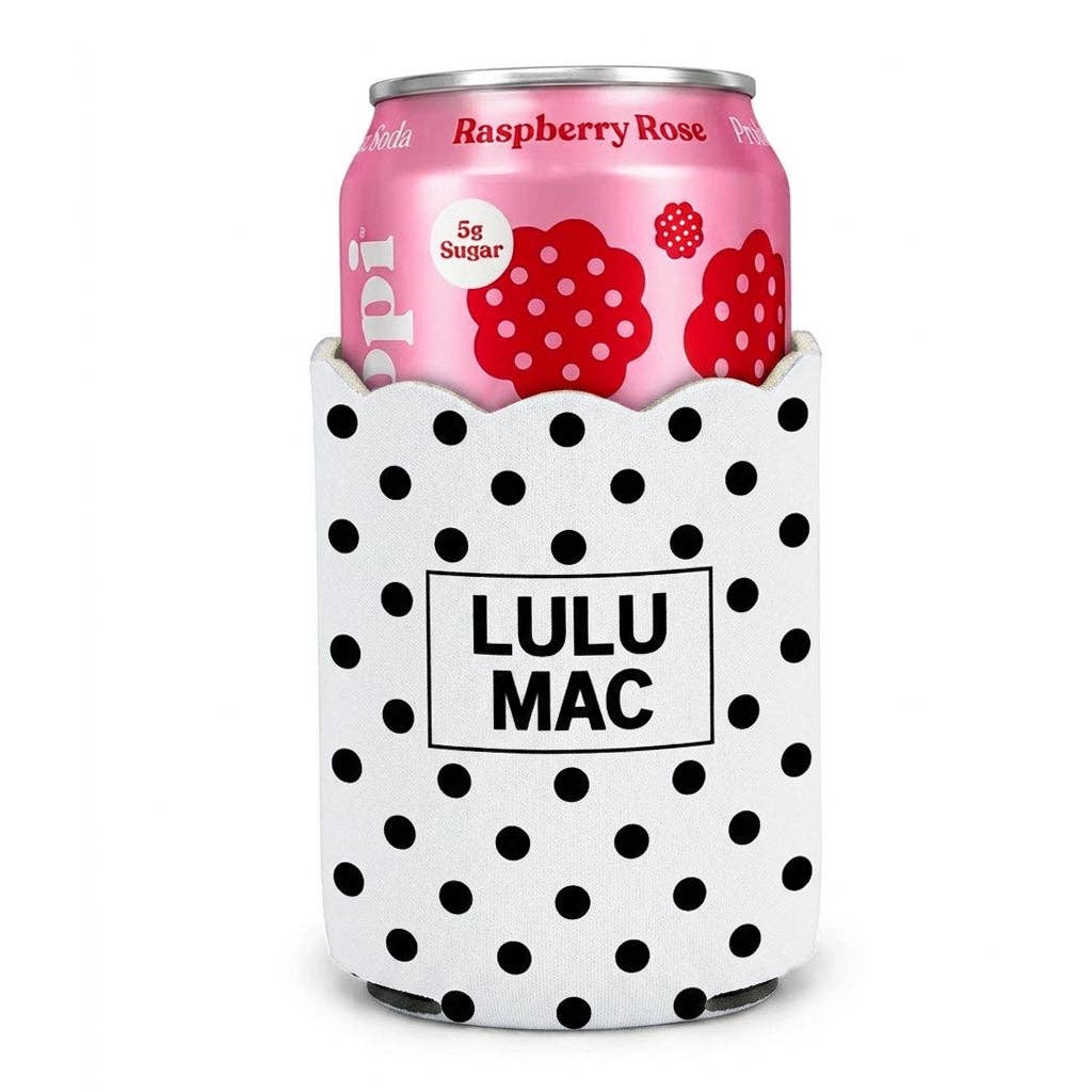 White/Black Dot Koozie