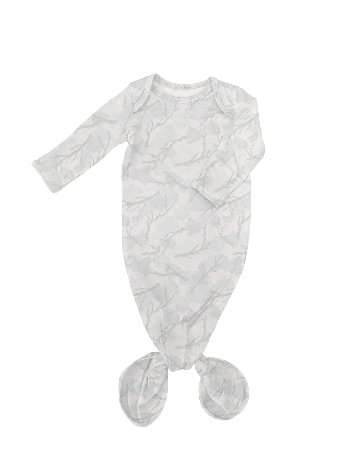 Driftwood Camo- Knotted Infant Gown