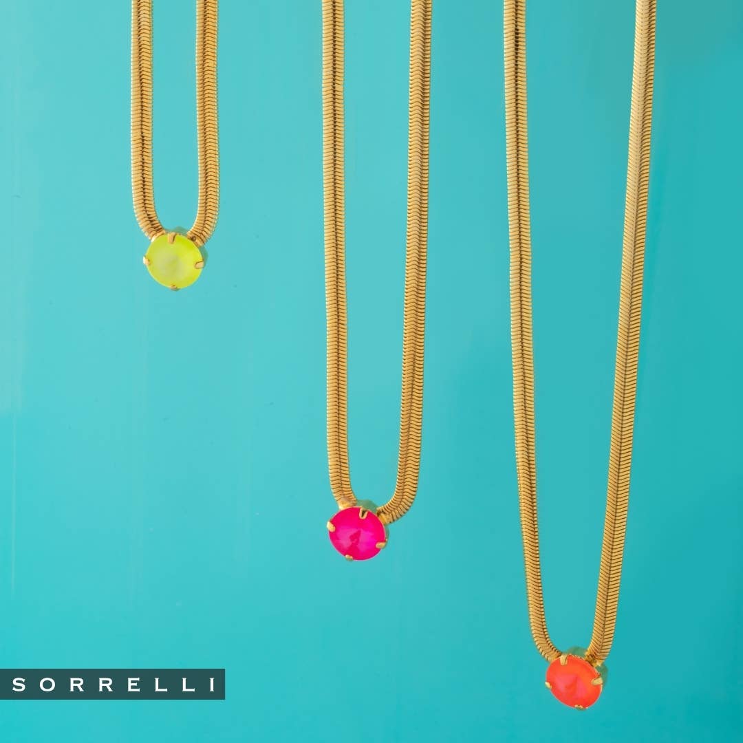 Rowan Pendant Necklace - Electric Pink