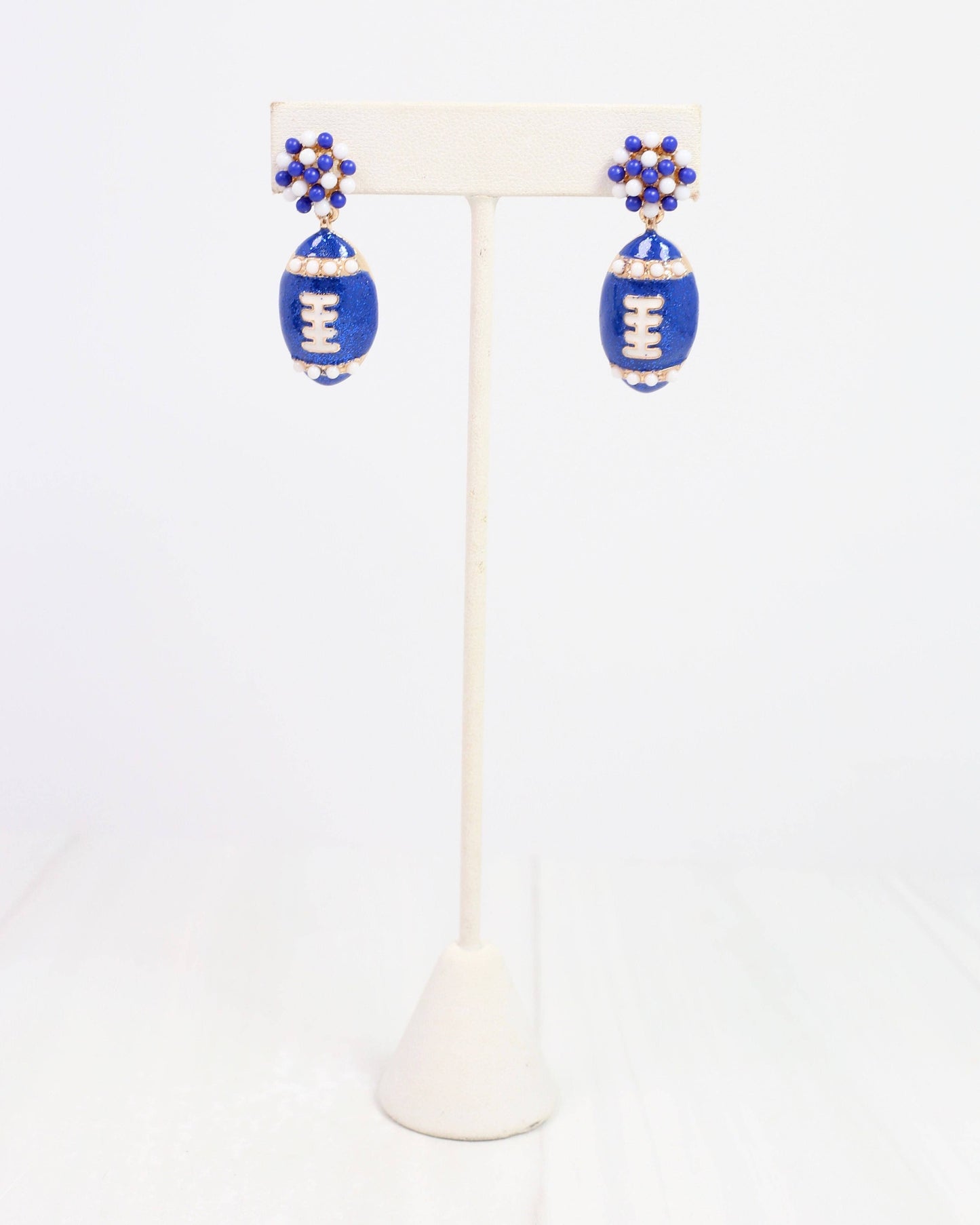 Adler Football Earring Blue and White