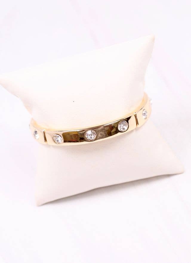 Fleischman CZ Stretch Bracelet GOLD