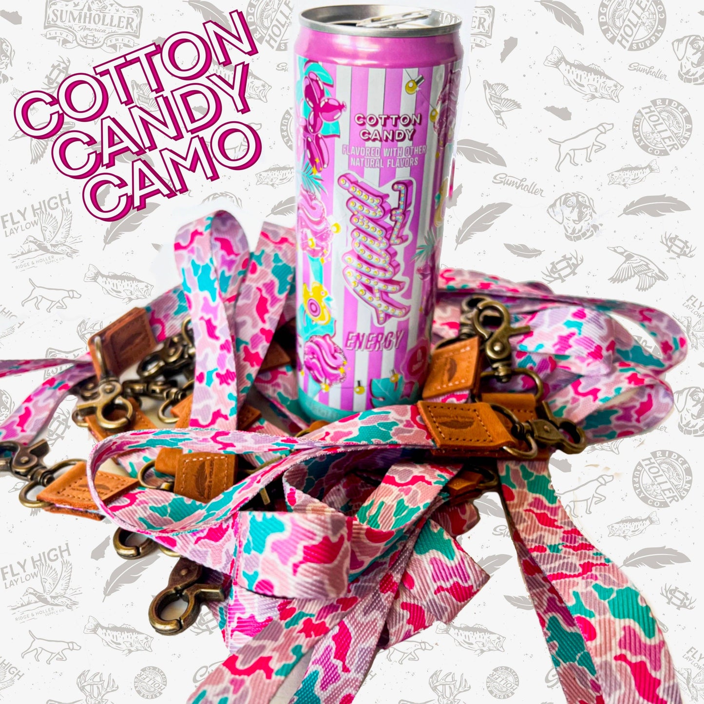 Fly High Lay Low COTTON CANDY Camo Wrist Lanyard