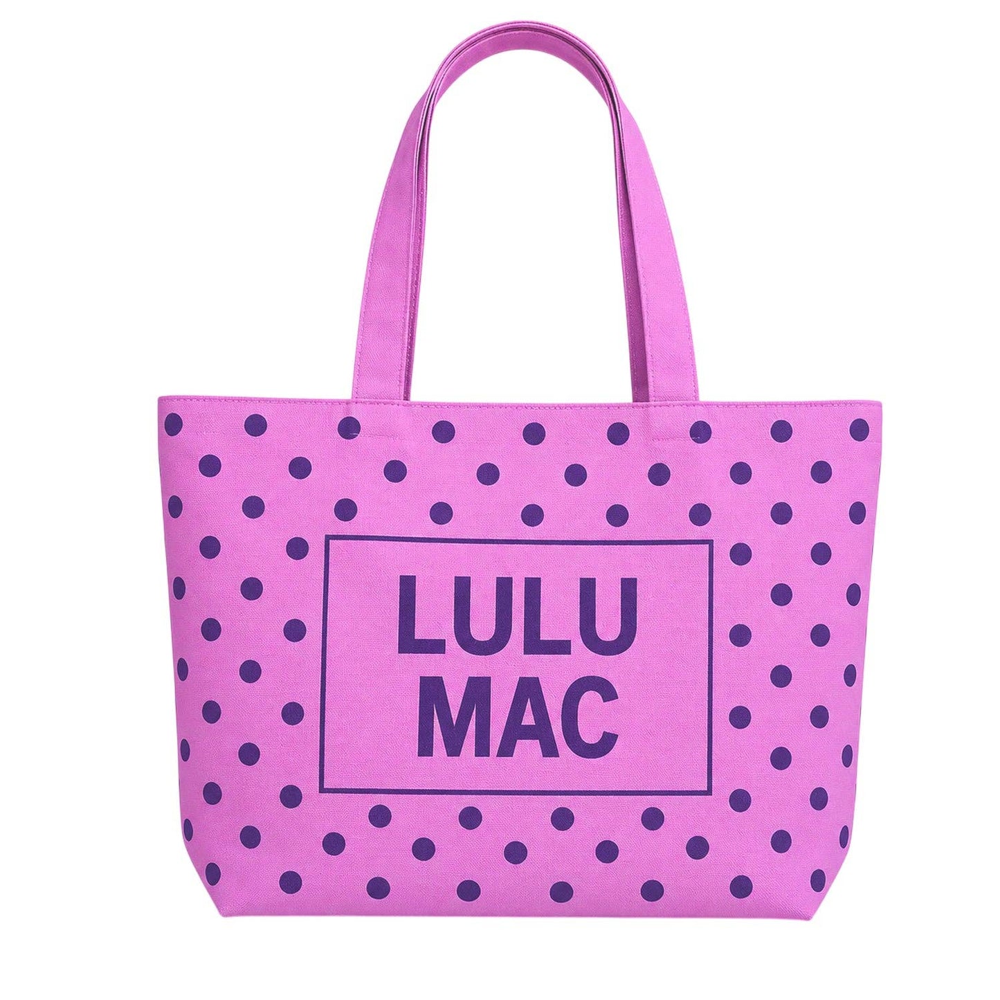 Lulu Mac Canvas Tote - Purple Dot