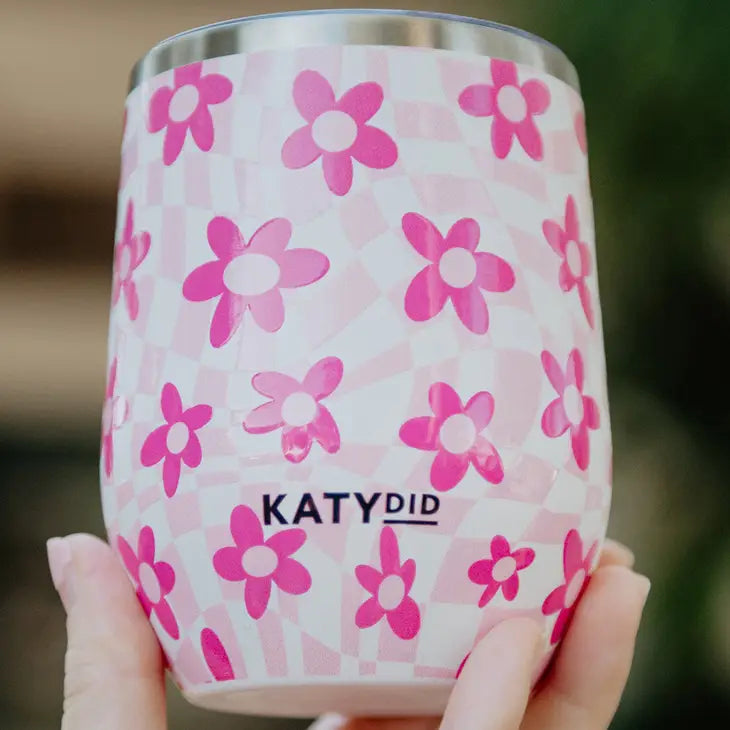 Groovy + Pink Wine Tumbler