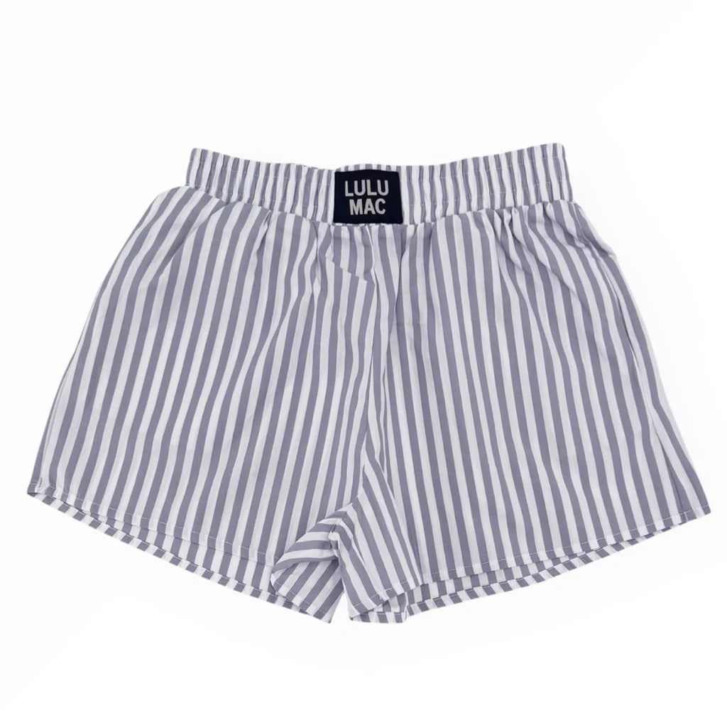 Striped Boxer Shorts - Gray